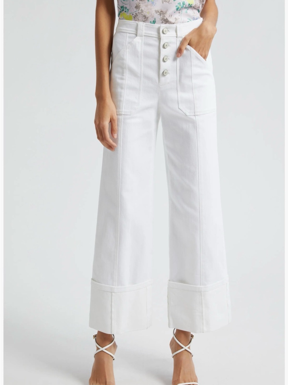Cinq à Sept
Benji Cropped Wide Leg Denim Jeans